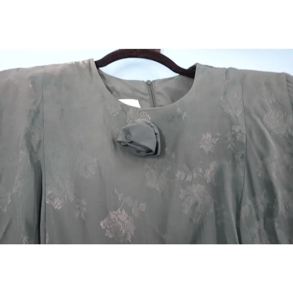 Vintage Piccalino Green Flowy Dress Size 8P